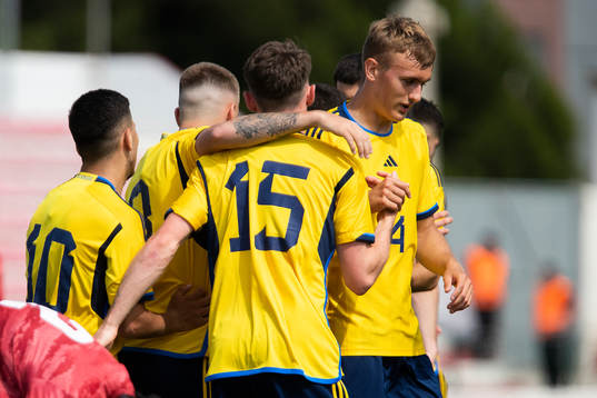 Noah Persson and Jesper Tolinsson of Sweden celebrate