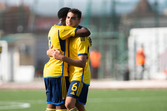 Joe Mendes and Yasin Ayari of Sweden celebrate