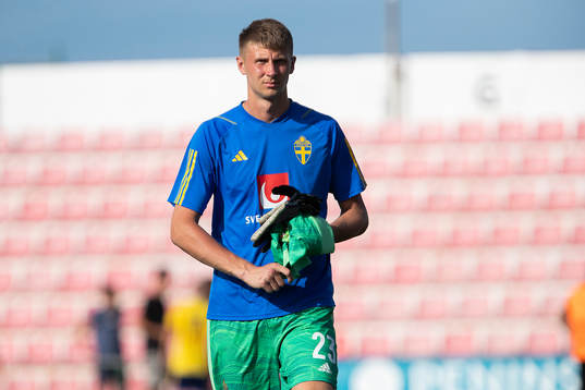 Goalkeeper Sebastian Selin of Sweden