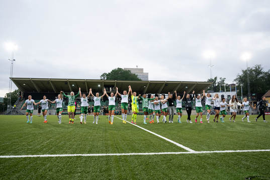 Hammarbys spelare jublar
