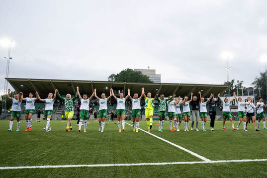 Hammarbys spelare jublar