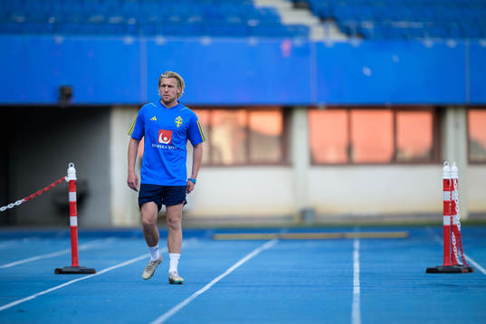 Emil Forsberg of the Swedish national football team at a