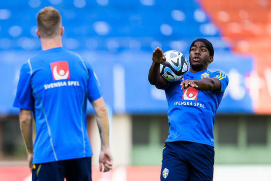 Anthony Elanga of the Swedish national football team at a