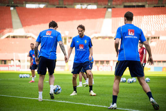 Albin Ekdal of the Swedish national football team at a