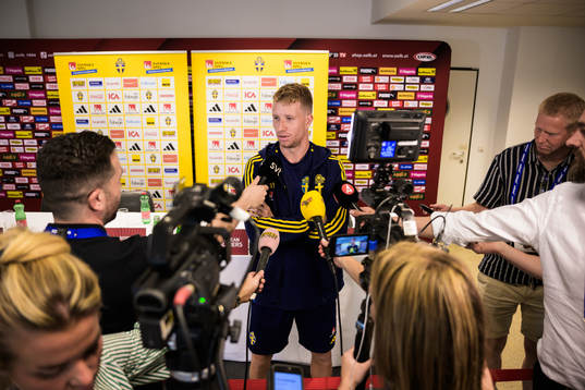 Samuel Gustafson of the Swedish national football team