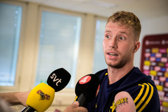 Samuel Gustafson of the Swedish national football team