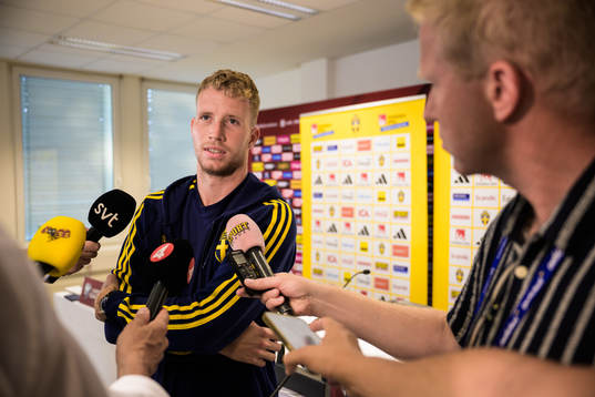 Samuel Gustafson of the Swedish national football team