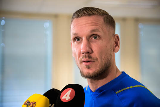Goalkeeper Robin Olsen of the Swedish national football