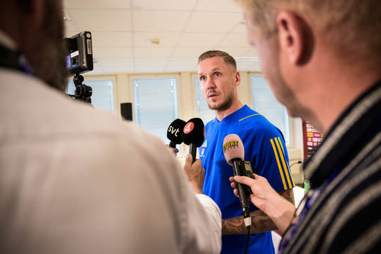 Goalkeeper Robin Olsen of the Swedish national football