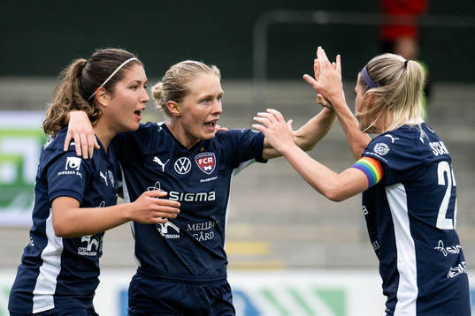 FC Rosengårds Loreta Kullashi, Emilia Larsson och Olivia