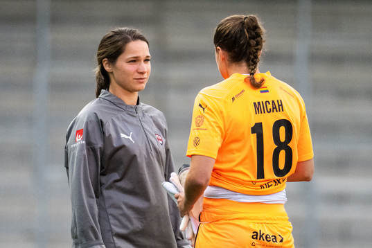 FC Rosengårds tränare Ieva Cederström och målvakt