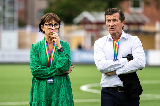 FC Rosengårds klubbchef Jenny Damgaard och ordförande