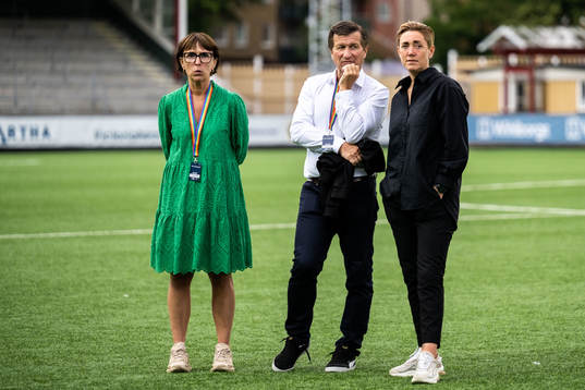 FC Rosengårds klubbchef Jenny Damgaard, ordförande Håkan