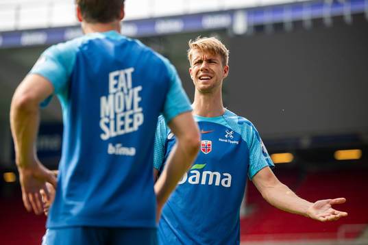 Kristoffer Ajer of the Norwegian national football team