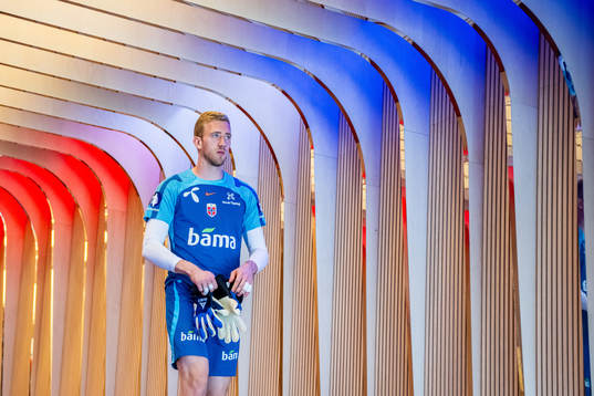 Goalkeeper Egil Selvik of the Norwegian national football