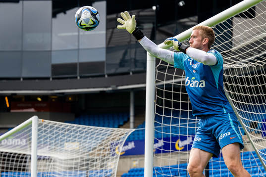 Goalkeeper Egil Selvik of the Norwegian national football