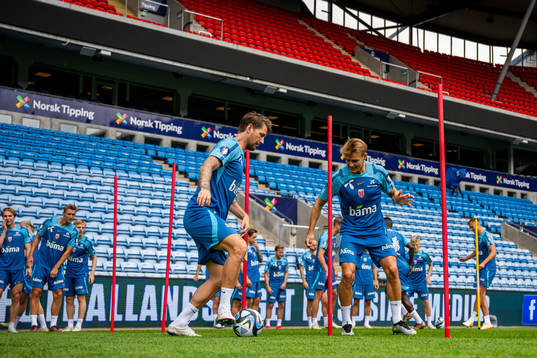 Stefan Strandberg and Martin Ødegaard of the Norwegian