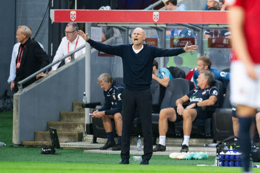 Head coach Ståle Solbakken of Norway reacts