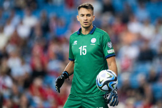 Goalkeeper Joel Mall of Cyprus