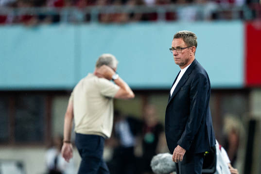 Head coach Ralf Rangnick of Austria