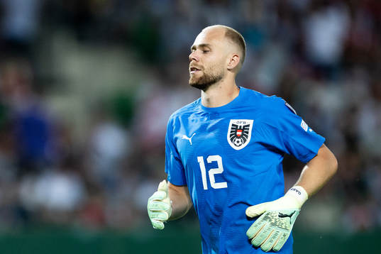 Goalkeeper Alexander Schlager of Austria