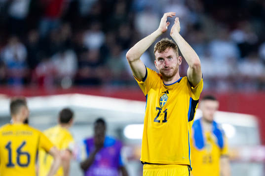 Dejan Kulusevski of Sweden looks dejected