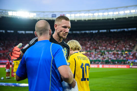 Goalkeeper Robin Olsen of Sweden