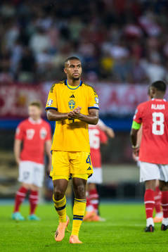 Isak Hien of Sweden looks dejected