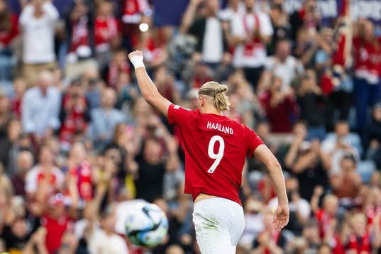 Erling Braut Haaland of Norway celebrates