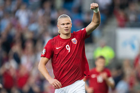Erling Braut Haaland of Norway celebrates
