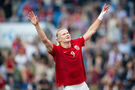 Erling Braut Haaland of Norway celebrates