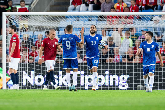 Grigoris Kastanos of Cyprus celebrates