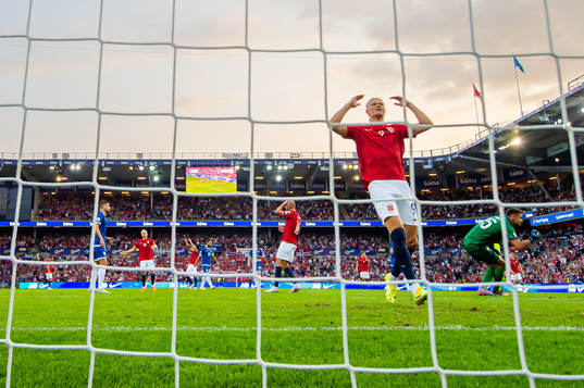 Erling Braut Haaland of Norway reacts