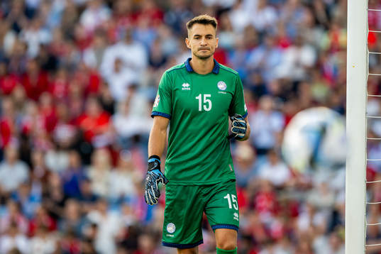 Goalkeeper Joel Mall of Cyprus