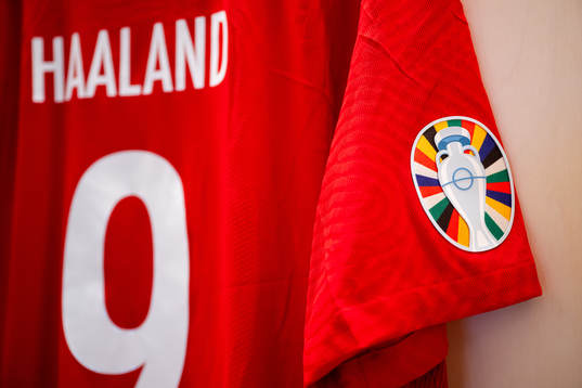 The kit of Erling Braut Haaland of Norway in the dressing