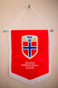 The pennant of Norway in the dressing room