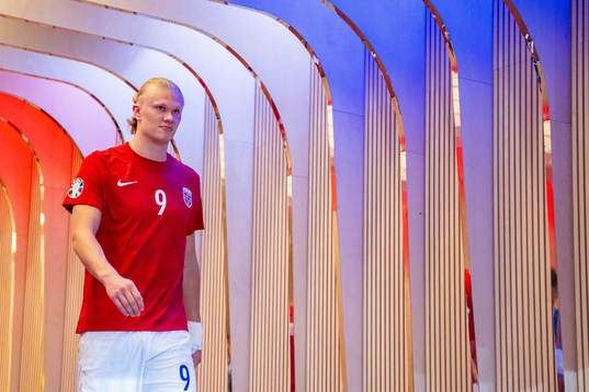 Erling Braut Haaland of Norway at half-time