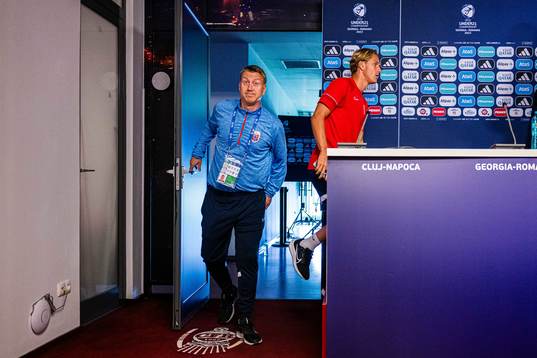 Leif Gunnar Smerud, head coach, and Erik Botheim of the
