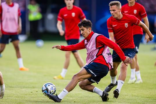 Osame Sahraoui of the Norwegian under-21 national football
