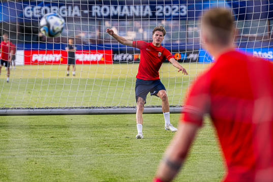 Leo Fuhr Hjelde of the Norwegian under-21 national football