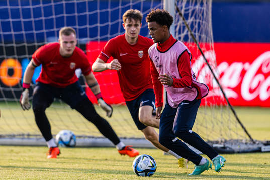 Oscar Bobb of the Norwegian under-21 national football team