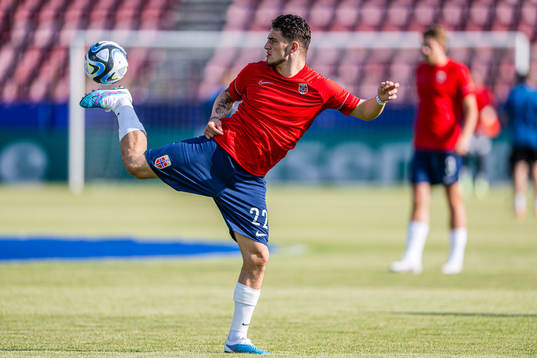 Christos Zafeiris of Norway warms up