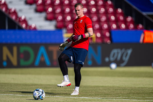 Kristoffer Klaesson of Norway warms up