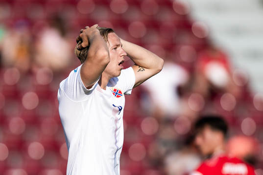 Jesper Norman Daland of Norway looks dejected