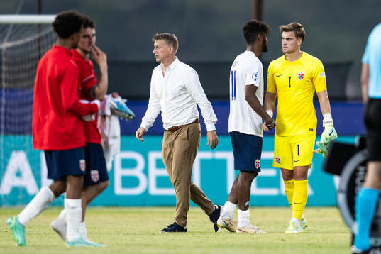 Head coach Leif Gunnar Smerud, Emil Konradsen Ceide and