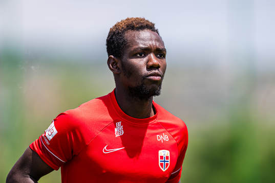 Joshua Kitolano of the Norwegian under-21 national football