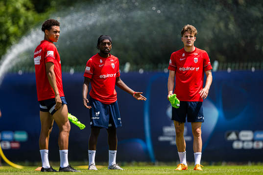 Warren Kamanzi and Leo Fuhr Hjelde of the Norwegian