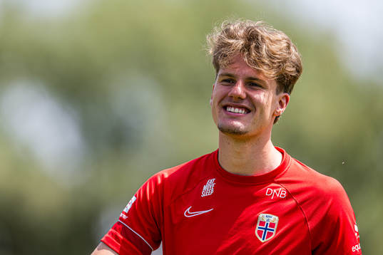 Leo Fuhr Hjelde of the Norwegian under-21 national football