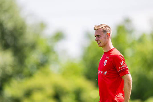 Sivert Heggheim Mannsverk of the Norwegian under-21