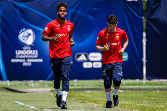 Emil Konradsen Ceide and Christos Zafeiris of the Norwegian